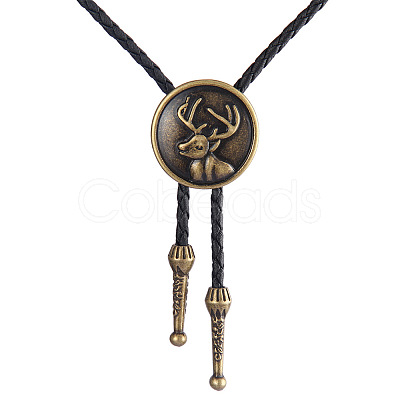 Antique Bronze Alloy Pendants Lariat Necklaces PW-WG15079-19-1