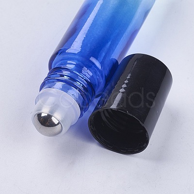 10ml Glass Gradient Color Essential Oil Empty Roller Ball Bottles X-MRMJ-WH0011-B01-10ml-1