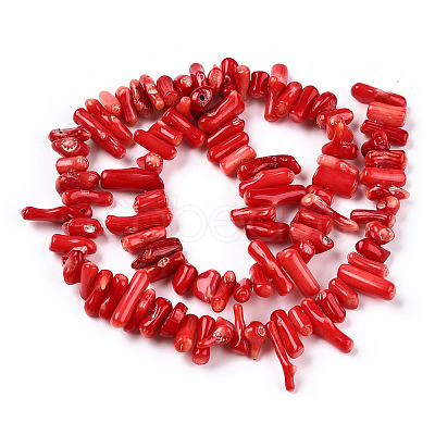 Dyed Chips Synthetic Coral Beads Strands X-CORA-Q026-01A-1