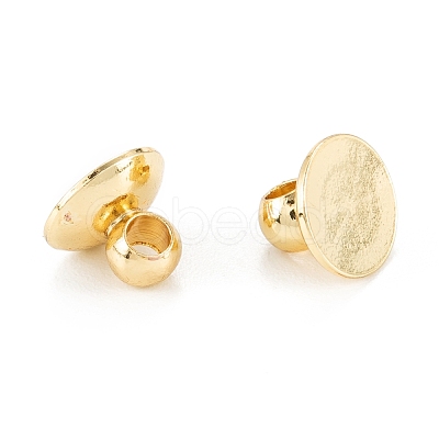 Eco-Friendly Brass Bead Cap Pendant Bails KK-K255-24G-1