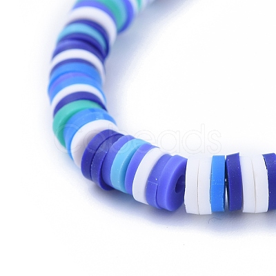 Handmade Polymer Clay Heishi Beads Stretch Bracelets BJEW-JB05300-1