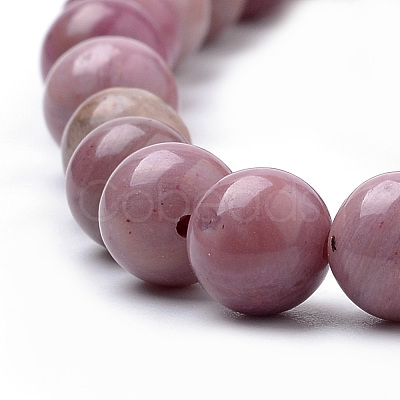 Natural Rhodonite Beads Strands G-S259-08-6mm-1