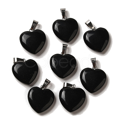 Natural Obsidian Pendants X-G-Q438-24-1