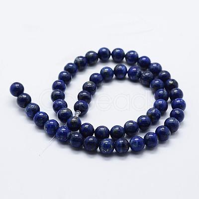 Natural Lapis Lazuli Beads Strands G-E465-8mm-01-1