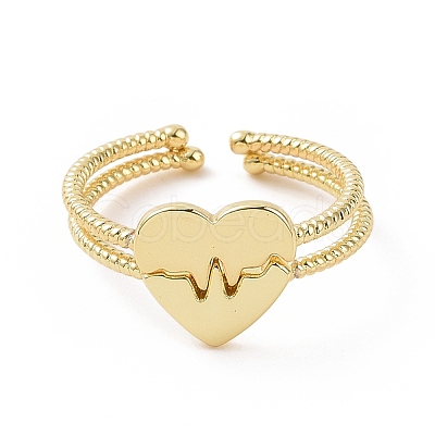 2Pcs 2 Style Brass Melting Heart Matching Couple Rings Set RJEW-E072-27G-1