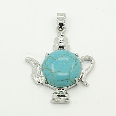 Synthetic Turquoise Pendants G-J056-04-1