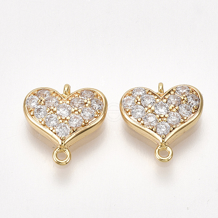 Brass Cubic Zirconia Links X-KK-S350-379-1