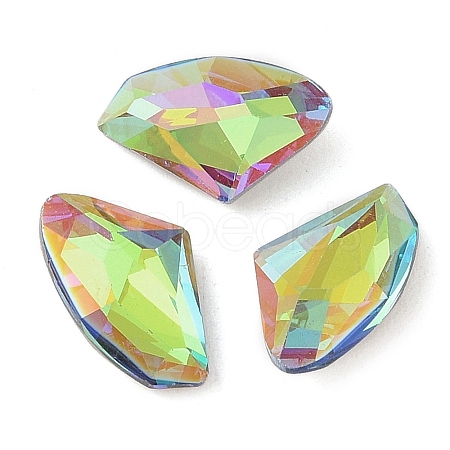 Glass Rhinestone Cabochons RGLA-L029-11B-SPLA-1