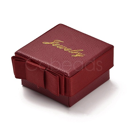 Square & Word Jewelry Cardboard Jewelry Boxes CBOX-C015-01A-01-1