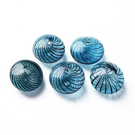 Transparent Handmade Blown Glass Globe Beads X-GLAA-T012-46-1
