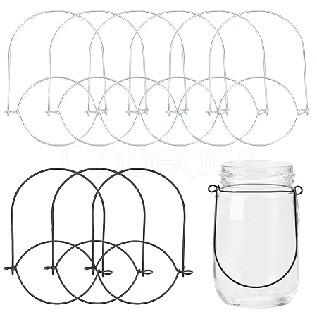 Unicraftale 12Pcs 2 Style Tinplate & 304 Stainles Steel Tinplate Wire Hanger FIND-UN0001-47-1