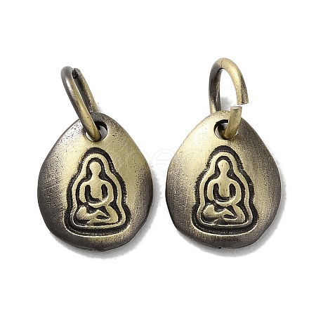 Tibetan Style Brass Pendants KK-M284-30AB-1