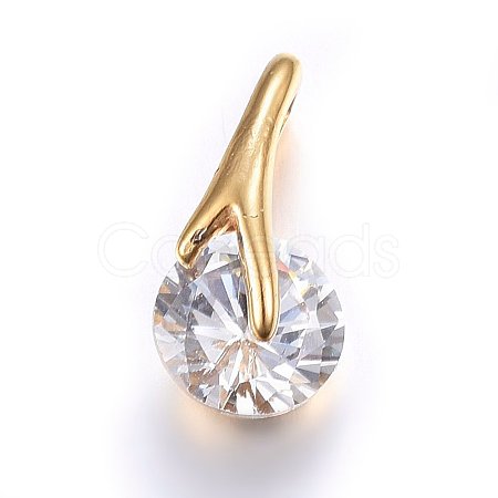 Cubic Zirconia Charms STAS-P216-10G-1