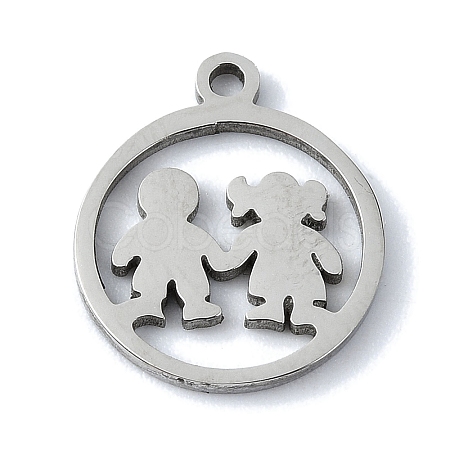 Non-Tarnish 304 Stainless Steel Charms STAS-C097-37P-1