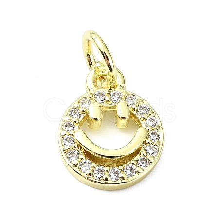 Brass Micro Pave Cubic Zirconia Pendants KK-H475-27G-01-1