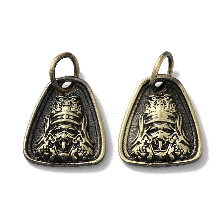 Tibetan Style Brass Pendants KK-M284-35AB-1