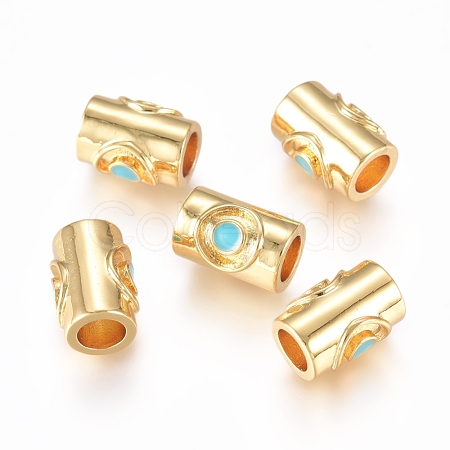 Brass Enamel Beads KK-L189-13A-1