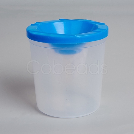 Children's No Spill Plastic Paint Cups AJEW-WH0022-33D-1