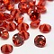 Cubic Zirconia Cabochons, Grade A, Faceted, Diamond, Red, 2.5x1.7mm