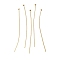 Brass Ball Head Pins, Lead Free & Cadmium Free, Real 24K Gold Plated, 45x0.6mm, Head: 1.5mm