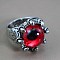 Dragon Eye Men's Fashion Ring Zinc Alloy Hip-hop Ring, Red, Antique Silver, show in picture