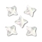 K9 Glass Cabochons, with Glitter Powder, Star, White, 9.5x9.5x3.2mm