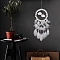 Woven Net/Web with Feather Hanging Ornaments, Cloud Flower for Home Wall Hanging Decor, White, 570mm