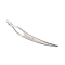 Iron Dreadlocks lnterlock Needle Tool, Sisterlock Crochet Tool, Platinum, 67x7.5x2mm, Hole: 6x26mm