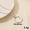 Vintage Stainless Steel Geometric Ring Pendant Necklace for Women