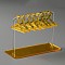 Acrylic Earring Display Stands, Coat Hanger Shape, Gold, Finished Product: 5.95x15x10.9cm, about 10pcs/set