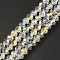 Transparent Electroplate Glass Beads Strands, Faceted, AB Color, Abacus, Clear AB, 6x5mm, Hole: 1.2mm, about 98pcs/strand, 20.63''(52.4cm)