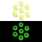 Luminous Acrylic Beads, Glow in the Dark, Round, Yellow, 9x6mm, Hole: 4mm, about 1851pcs/500g