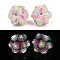 Acrylic Handmade Luminous Polymer Clay Rhinestone Beads, Glow in the Dark, Flower, Colorful, 20~21mm, Hole: 1.8mm