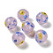 Handmade Opaque Lampwork Beads, Round, Thistle, 11.5~12.5mm, Hole: 2~2.5mm