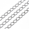 Brass Twisted Chains, Curb Chains, Soldered, with Spool, Oval, Lead Free & Nickel Free & Cadmium Free, Platinum, 5x4x0.5mm, about 301.83 Feet(92m)/roll