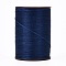 Flat Waxed Thread String, Micro Macrame Cord, for Leather Sewing Stitching, Marine Blue, 0.8mm, about 109.36 yards(100m)/roll