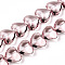 Transparency Glass Beads Strands, Heart, Rosy Brown, 12.5x14.5x8mm, Hole: 0.8mm, about 50pcs/strand, 24.61''(62.5cm)