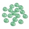 Resin Decoden Cabochons, Half Round, Light Green, 7.8x4mm