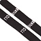 Polyester Size Label(170), for Children Garment Accessories, Black, 11x0.4mm, about 500pcs/bundle