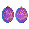 Ion Plating(IP) 304 Stainless Steel Filigree Pendants X-STAS-S118-023-1