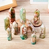 Point Tower Natural Green Cherry Blossom Agate Home Display Decoration PW-WG57748-01-3