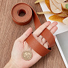2M Flat Single Face Lychee Pattern Imitation Leather Band LC-WH0010-02A-04-3
