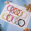 20Pcs 20 Colors Handmade Polymer Clay Heishi Surfer Stretch Bracelets Set with Synthetic Hematite BJEW-SW00043-6