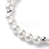 Plastic Pearl Daisy Pendant Dangle Earrings & Stretch Bracelet & Pendant Necklace SJEW-JS01256-9