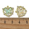 Rack Plating Alloy Rhinestone Pendants PALLOY-F312-07G-3