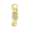 Real 18K Gold Plated Brass Pave Cubic Zirconia Pendants KK-M283-12B-01-1