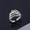 SHEGRACE Rhodium Plated 925 Sterling Silver Branch Rings JR832A-2