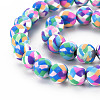 Handmade Polymer Clay Beads Strands CLAY-N008-054-09-3