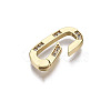 Brass Micro Pave Clear Cubic Zirconia Spring Gate Rings ZIRC-T013-19G-NF-3