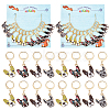 12Pcs 4 Style Alloy Enamel Dog Charms Locking Stitch Makers HJEW-PH01589-1